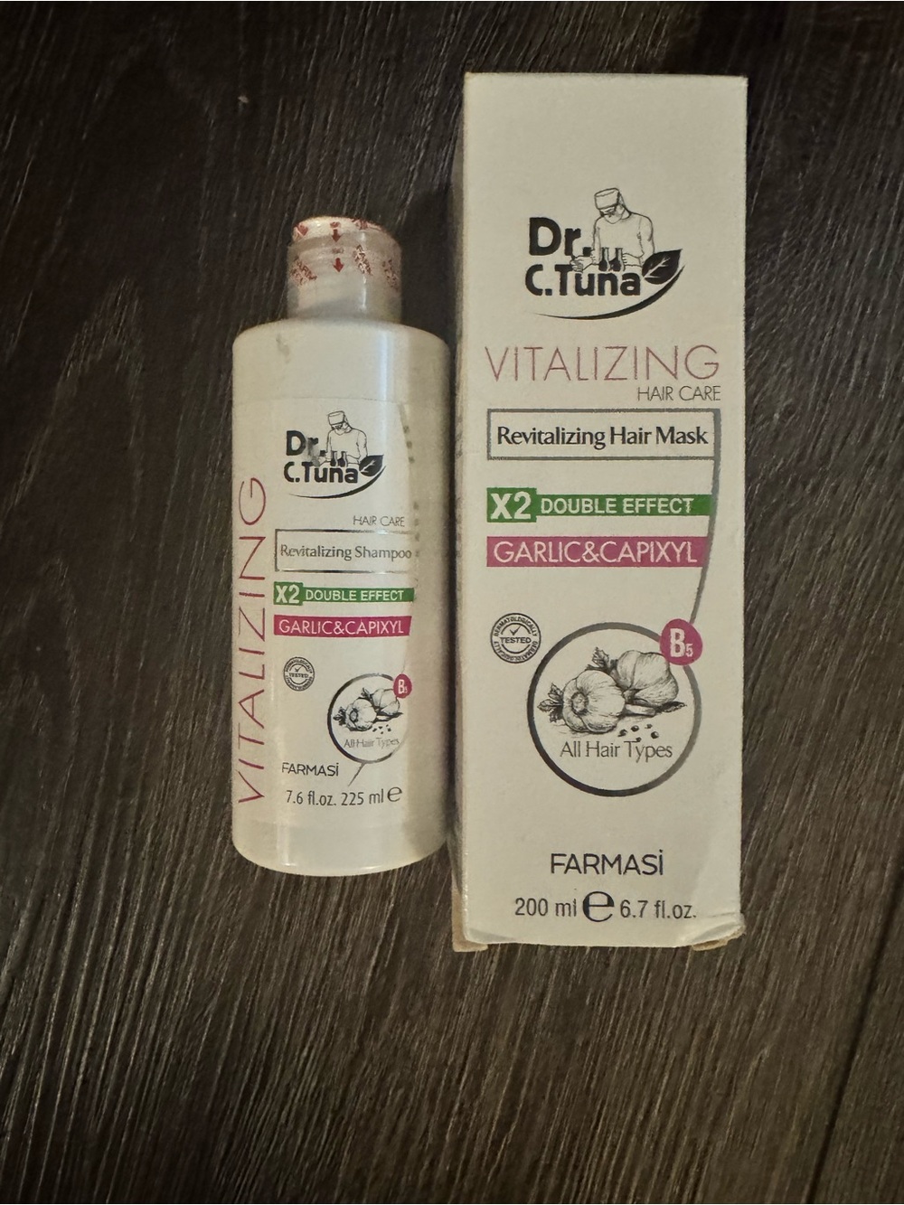 Garlic + Capixyl Revitalizing Shampoo and Hair Mask